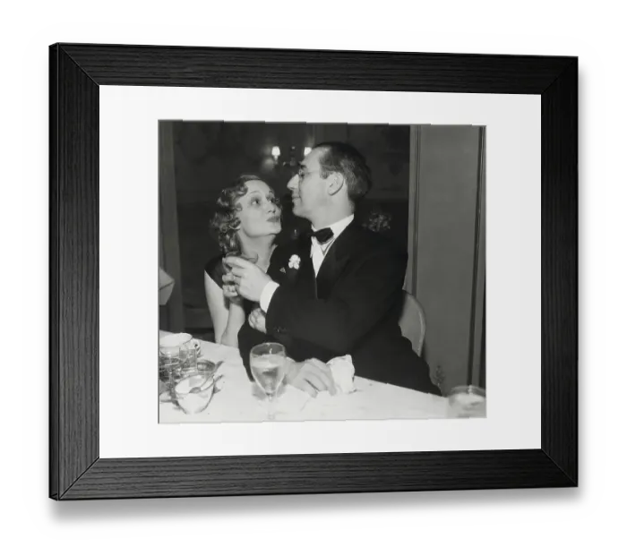 Framed Print : Actor Groucho Marx Sharing a Toast with Ruth Abbott Framed Print : Actor Groucho Marx Sharing a Toast with Ruth Abbott