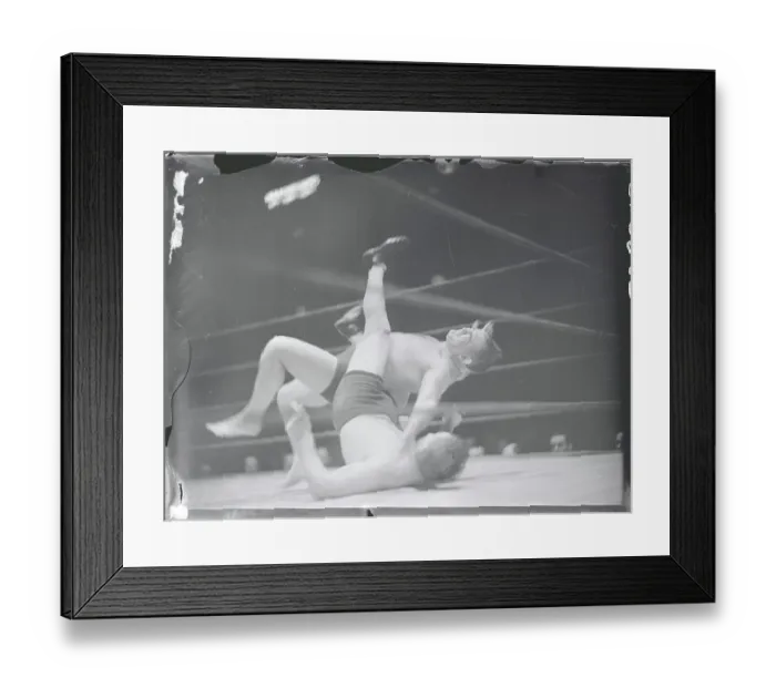 Framed Print : Jim Browning and Ed Lewis Wrestling Framed Print : Jim Browning and Ed Lewis Wrestling