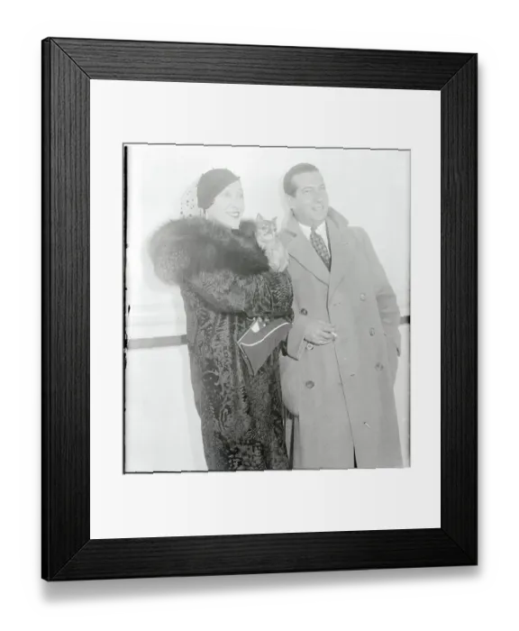 Framed Print : Rosa Dolly Posing with Husband Irving Netcher Framed Print : Rosa Dolly Posing with Husband Irving Netcher
