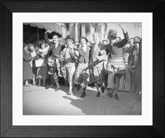 Framed Print : Marx Brothers Wearing Scottish Kilts Framed Print : Marx Brothers Wearing Scottish Kilts