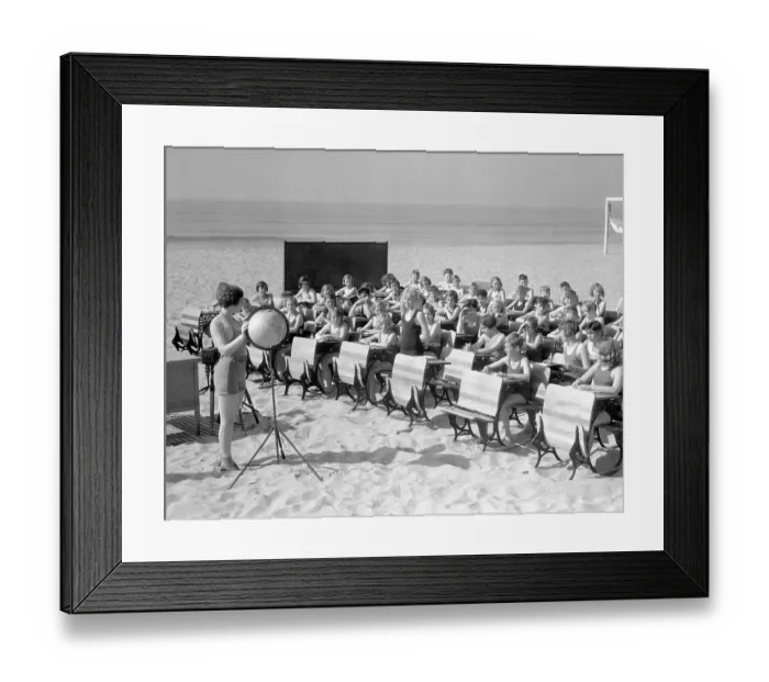 Framed Print : Classroom on the Beach Framed Print : Classroom on the Beach