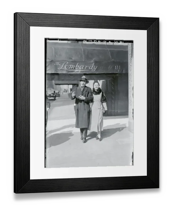 Framed Print : Mr. and Mrs. Phil Baker Walking Together Framed Print : Mr. and Mrs. Phil Baker Walking Together