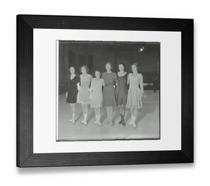 Framed Print : Figure Skaters Posing During Practice Framed Print : Figure Skaters Posing During Practice