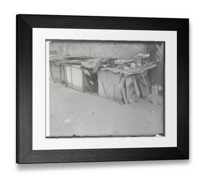 Framed Print : Homeless Dwelling in 1933 Framed Print : Homeless Dwelling in 1933