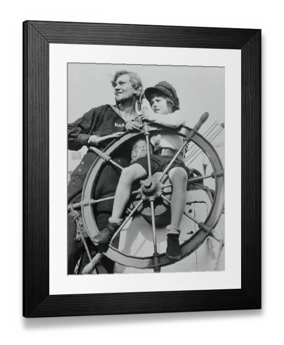 Framed Print : Aloha Wanderwell and Daughter Framed Print : Aloha Wanderwell and Daughter