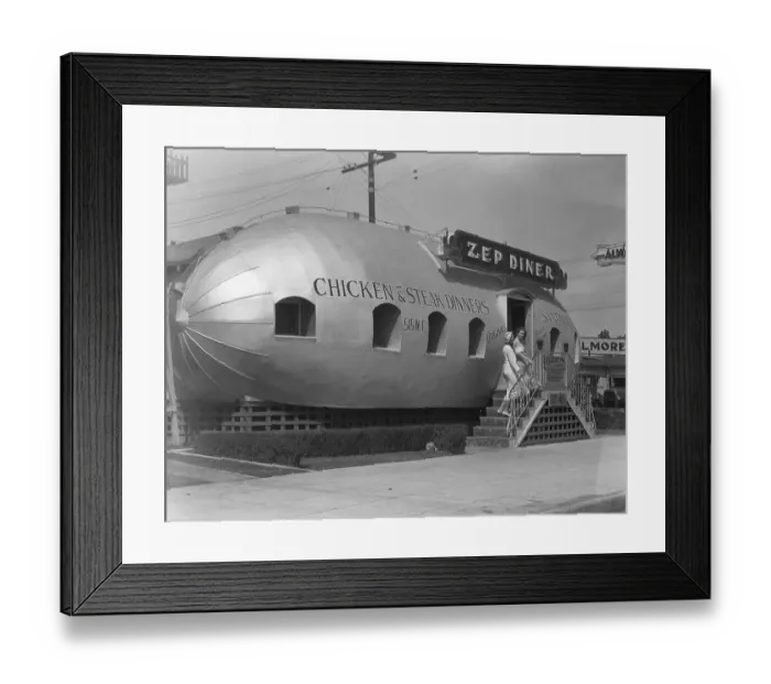 Framed Print : Women Entering Zep Diner Framed Print : Women Entering Zep Diner
