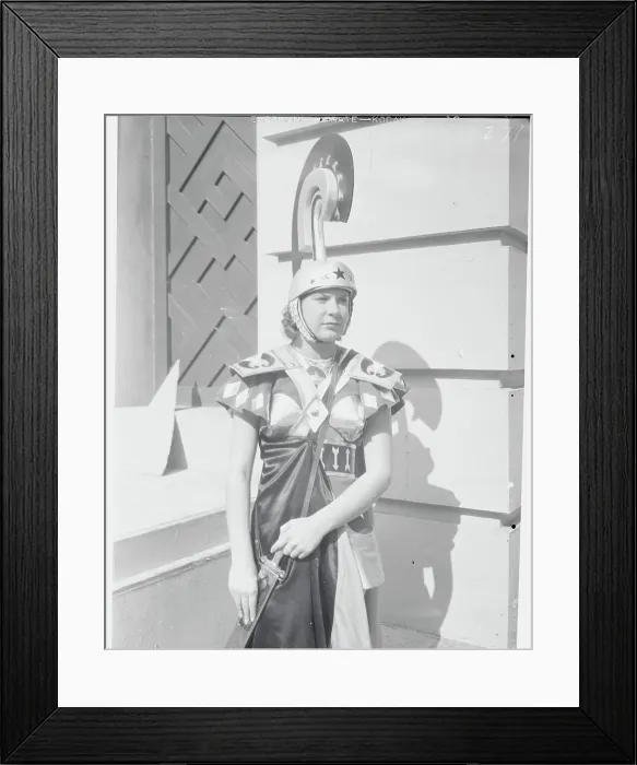 Framed Print : Woman Costumed as Warrior Framed Print : Woman Costumed as Warrior