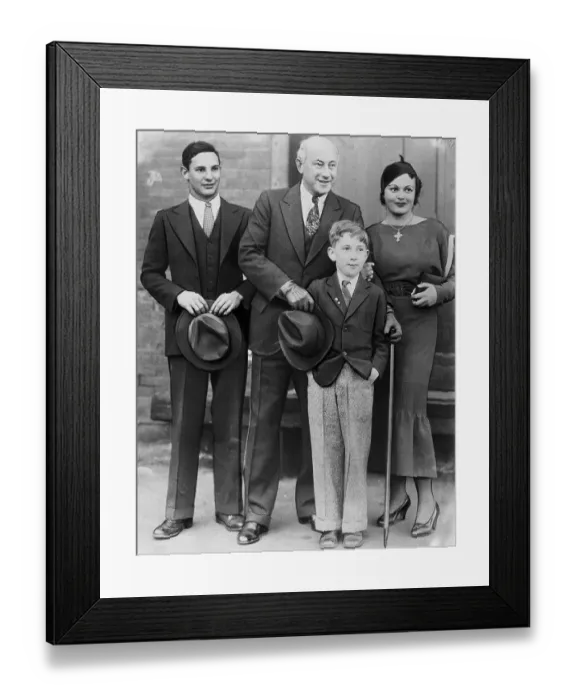 Framed Print : Cecil B. Demille With His Family Framed Print : Cecil B. Demille With His Family