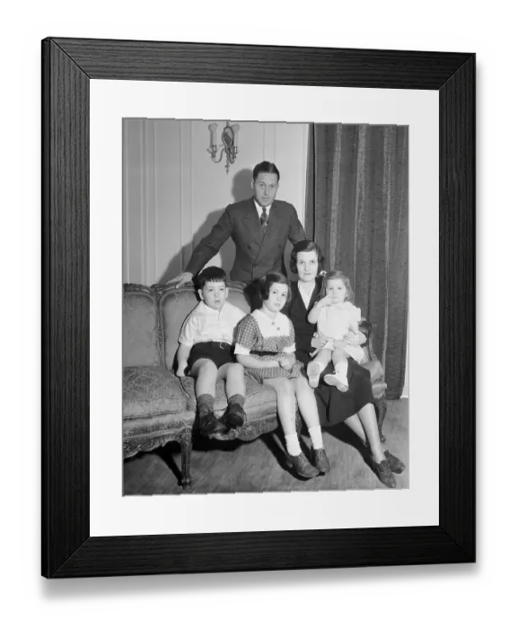 Framed Print : Portrait of Bobby Jones and His Family Framed Print : Portrait of Bobby Jones and His Family