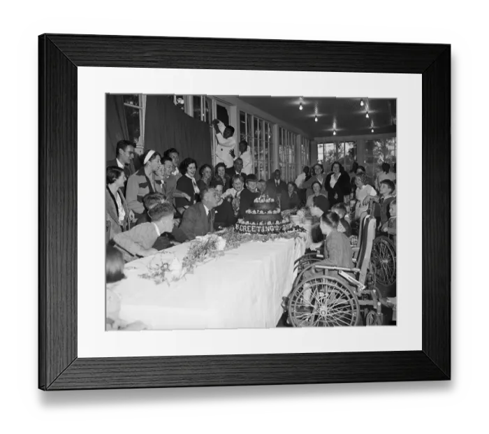 Framed Print : Roosevelt Blowing Out Candles Framed Print : Roosevelt Blowing Out Candles