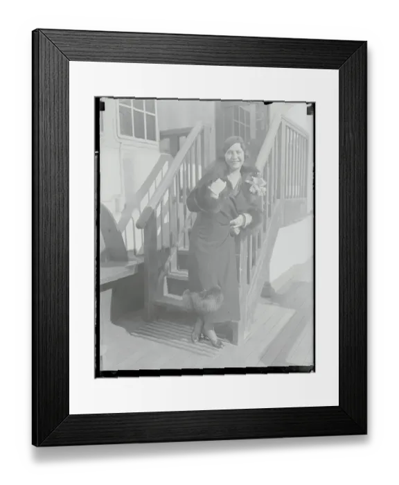 Framed Print : Eide Norena Posing Aboard Ship