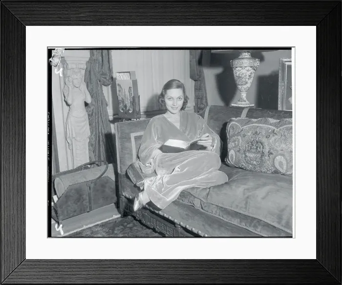 Framed Print : Adrienne Ames Lounging Framed Print : Adrienne Ames Lounging