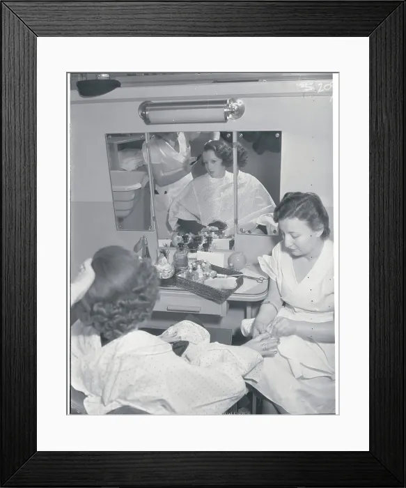 Framed Print : Woman in Beauty Parlor Framed Print : Woman in Beauty Parlor