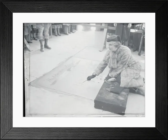 Framed Print : Star Inscribing Name in Cement Framed Print : Star Inscribing Name in Cement