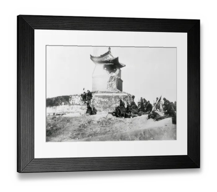 Framed Print : Japanese Soldiers Occupying Position Framed Print : Japanese Soldiers Occupying Position