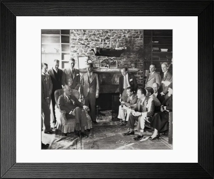 Framed Print : Franklin Delano Roosevelt Press Conference Framed Print : Franklin Delano Roosevelt Press Conference