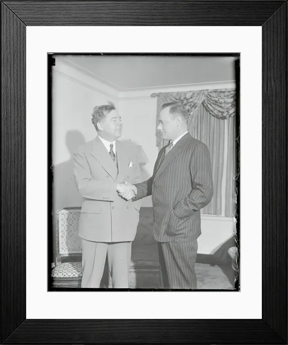 Framed Print : Huey P. Long and Ray Miller Shaking Hands Framed Print : Huey P. Long and Ray Miller Shaking Hands