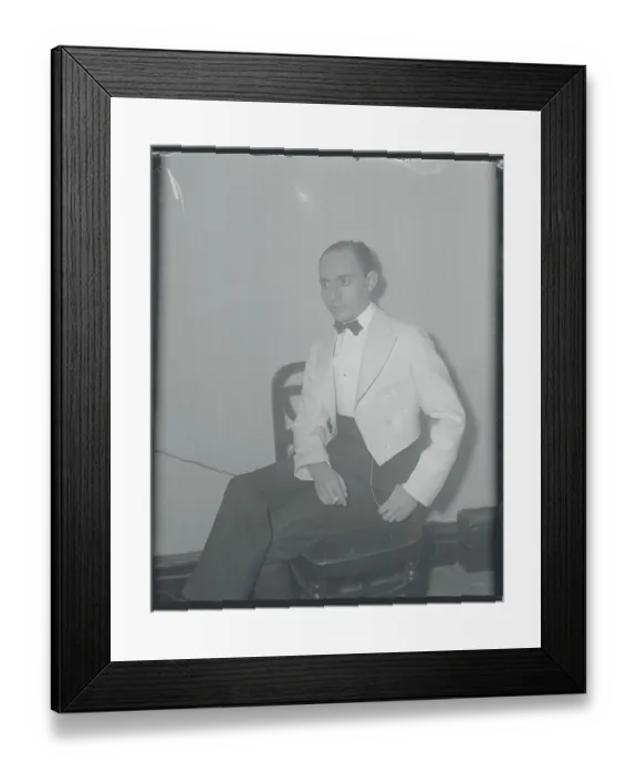 Framed Print : Male Model Wearing New Linen Design Framed Print : Male Model Wearing New Linen Design