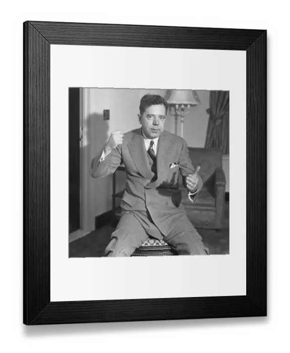 Framed Print : Huey Long Giving Thumbs-Up Framed Print : Huey Long Giving Thumbs-Up