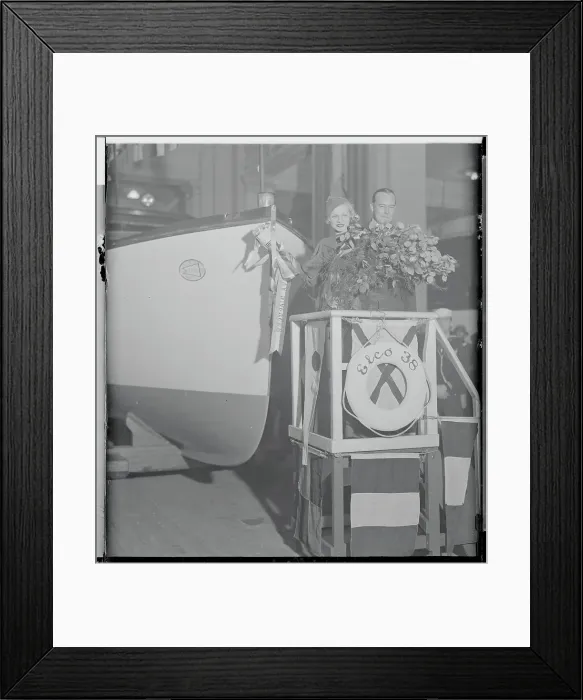 Framed Print : Claire Luce Christening Watercraft Framed Print : Claire Luce Christening Watercraft
