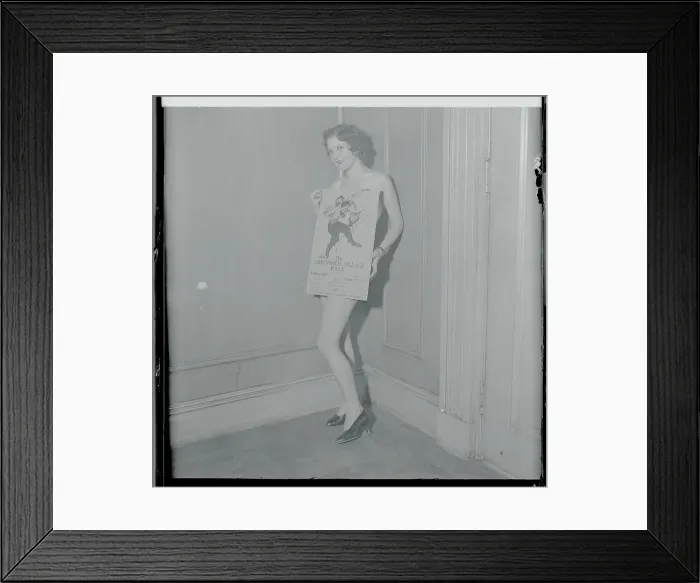 Framed Print : Jane Powell Wearing Poster Girl Costume