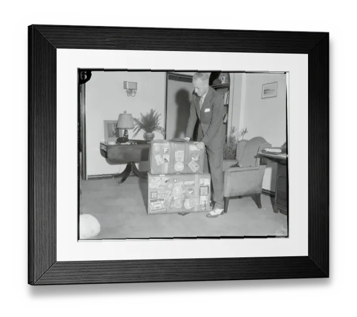Framed Print : John Farrow Inspecting Framed Print : John Farrow Inspecting