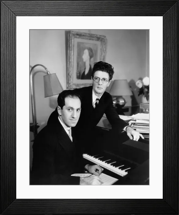 Framed Print : George Gershwin and William Daly at Piano Framed Print : George Gershwin and William Daly at Piano