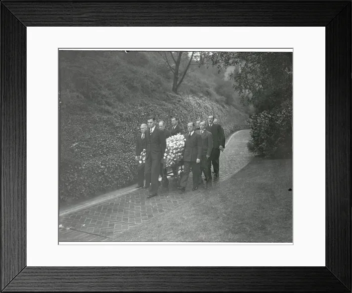 Framed Print : Pallbearers Carrying Casket of Jack Pickford Framed Print : Pallbearers Carrying Casket of Jack Pickford