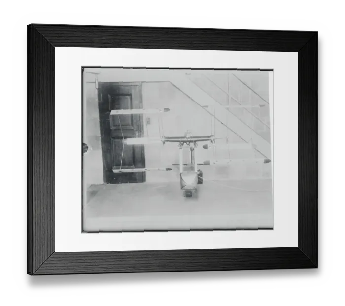 Framed Print : Revolving Wing Airplane Model