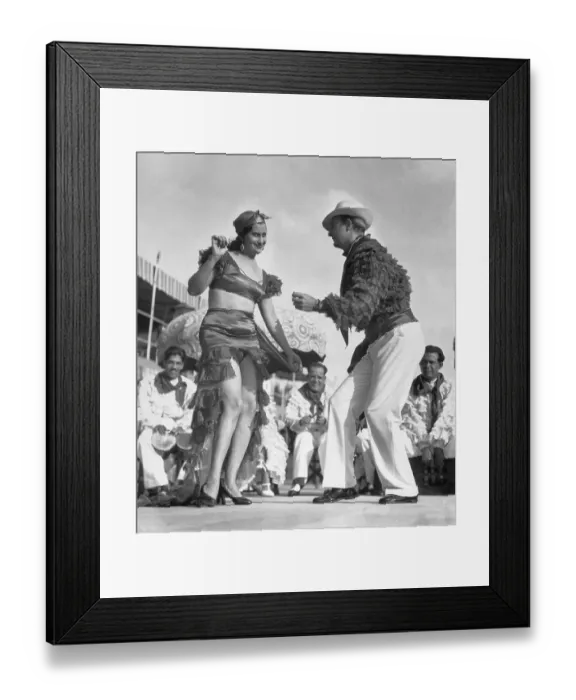 Framed Print : Couple Dancing the Rhumba Framed Print : Couple Dancing the Rhumba