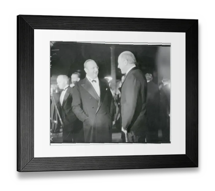 Framed Print : Cecil B. Demille Speaking With Jesse Lasky Framed Print : Cecil B. Demille Speaking With Jesse Lasky