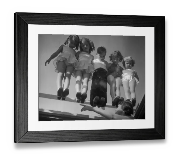 Framed Print : Dancers Performing on Sheet of Glass Framed Print : Dancers Performing on Sheet of Glass
