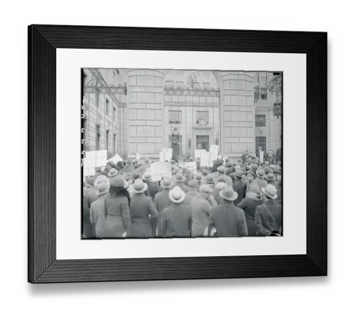 Framed Print : Man Speaking to Crowd Framed Print : Man Speaking to Crowd