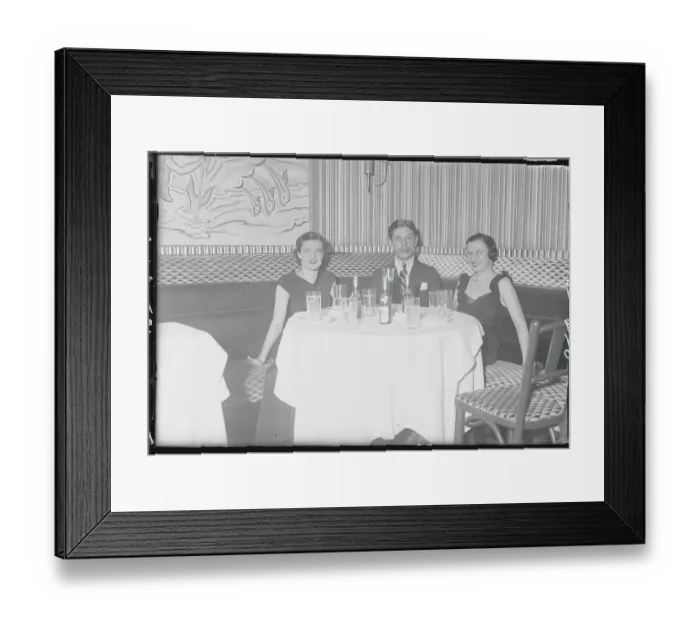 Framed Print : Prince Michael Romanoff and Female Friends at Club Richman