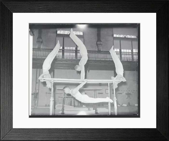 Framed Print : Naval Academy Students Performing Gymnastic Stunts Framed Print : Naval Academy Students Performing Gymnastic Stunts