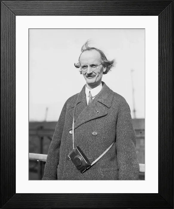 Framed Print : Professor Auguste Piccard Smiling While Aboard Ship Framed Print : Professor Auguste Piccard Smiling While Aboard Ship