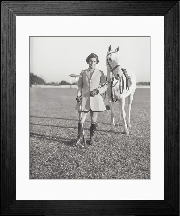 Framed Print : Mollie Crawford Posing with Horse Framed Print : Mollie Crawford Posing with Horse