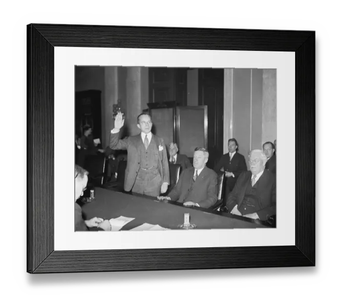 Framed Print : Donald Durant Swearing Oath Framed Print : Donald Durant Swearing Oath