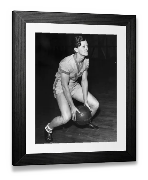 Framed Print : Babe Didrikson Playing Basketball Framed Print : Babe Didrikson Playing Basketball