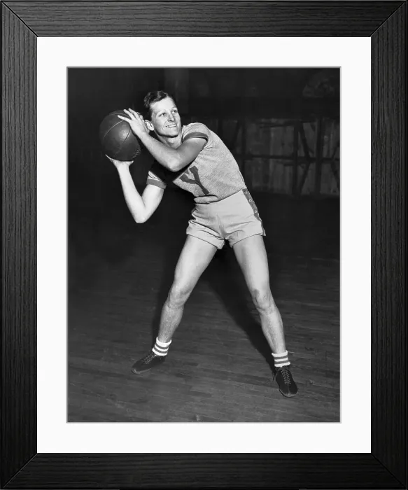 Framed Print : Babe Didrikson Throwing Basketball Framed Print : Babe Didrikson Throwing Basketball