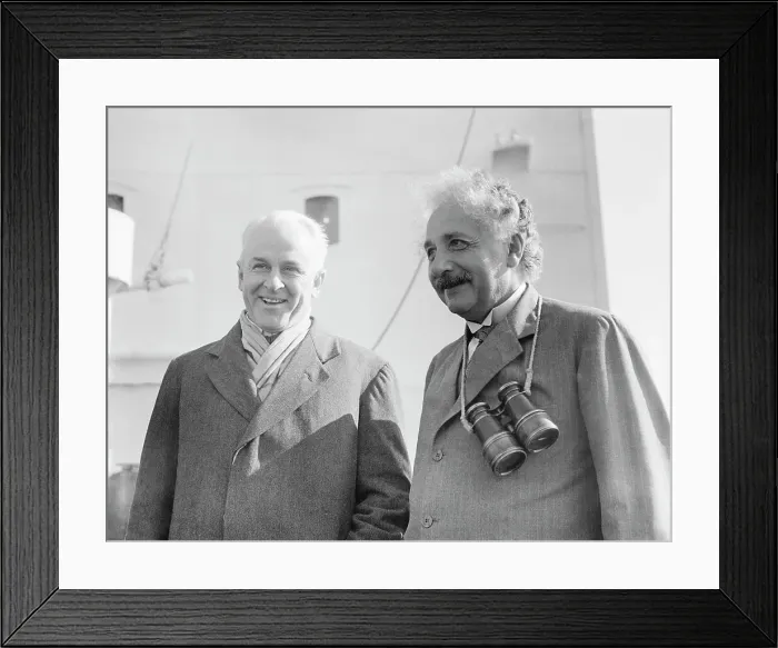 Framed Print : Portrait of Albert Einstein with Robert Millikan Framed Print : Portrait of Albert Einstein with Robert Millikan