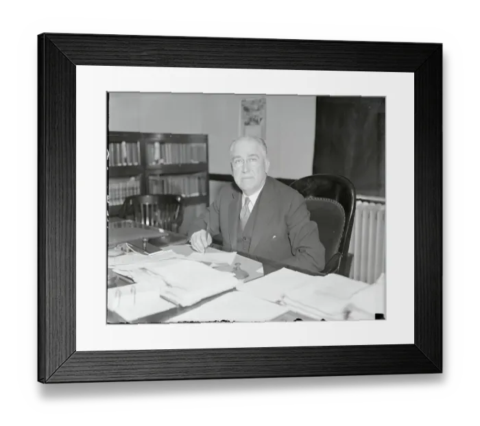 Framed Print : Charles H. March at His Desk Framed Print : Charles H. March at His Desk