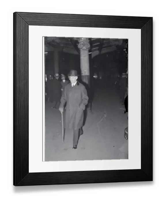 Framed Print : Secretary of State Henry L. Stimson Strolling with Cane Framed Print : Secretary of State Henry L. Stimson Strolling with Cane