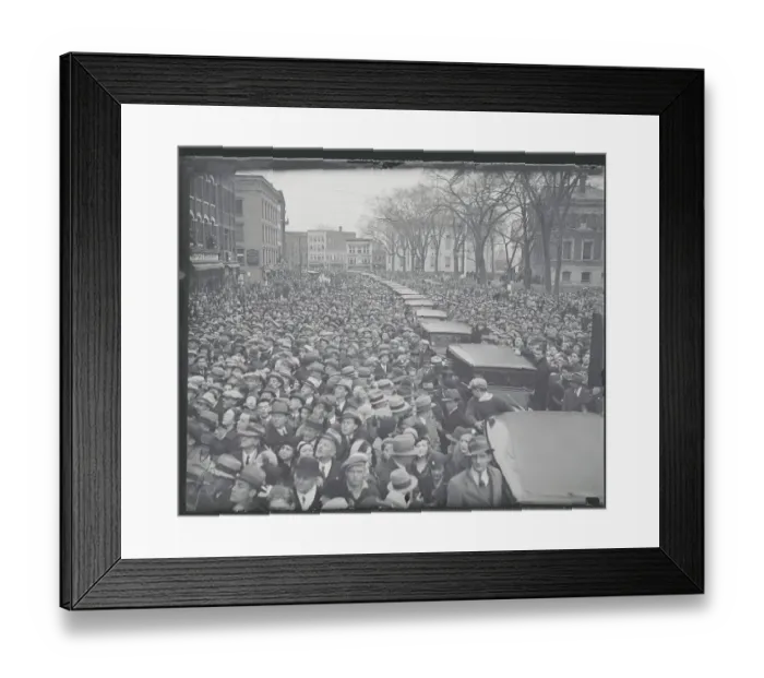Framed Print : Thousands Gathering for President Coolidge's Funeral Framed Print : Thousands Gathering for President Coolidge's Funeral