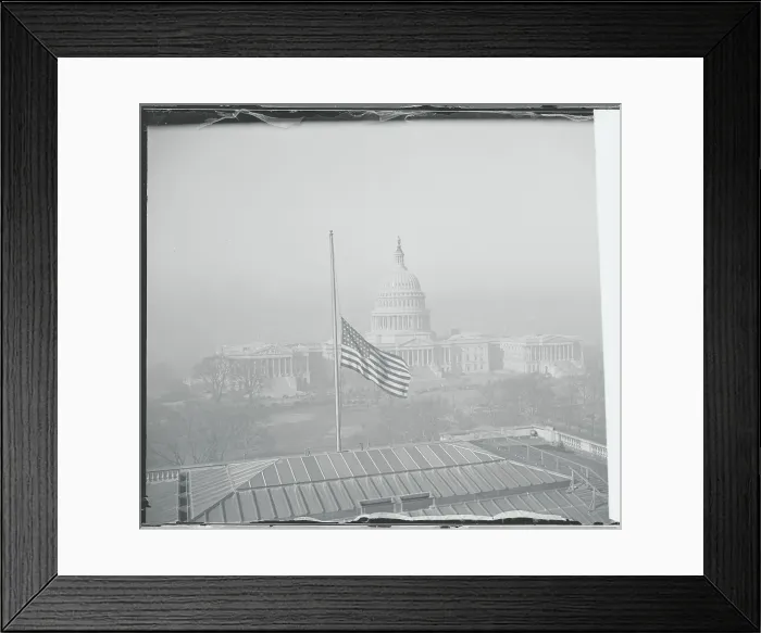 Framed Print : Flag Flying at Half Mast Framed Print : Flag Flying at Half Mast