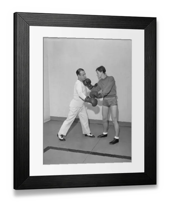 Framed Print : Mildred Didrickson and Artie McGovern Inside Boxing Ring Framed Print : Mildred Didrickson and Artie McGovern Inside Boxing Ring