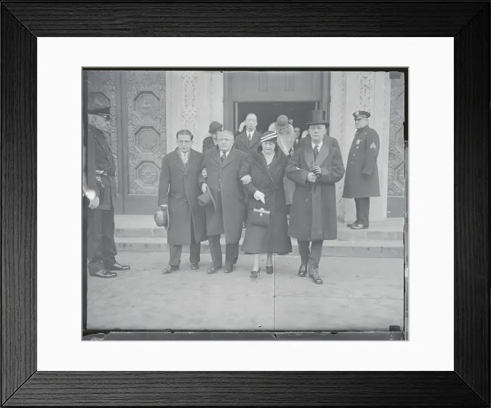 Framed Print : Mourners Leaving Funeral Framed Print : Mourners Leaving Funeral
