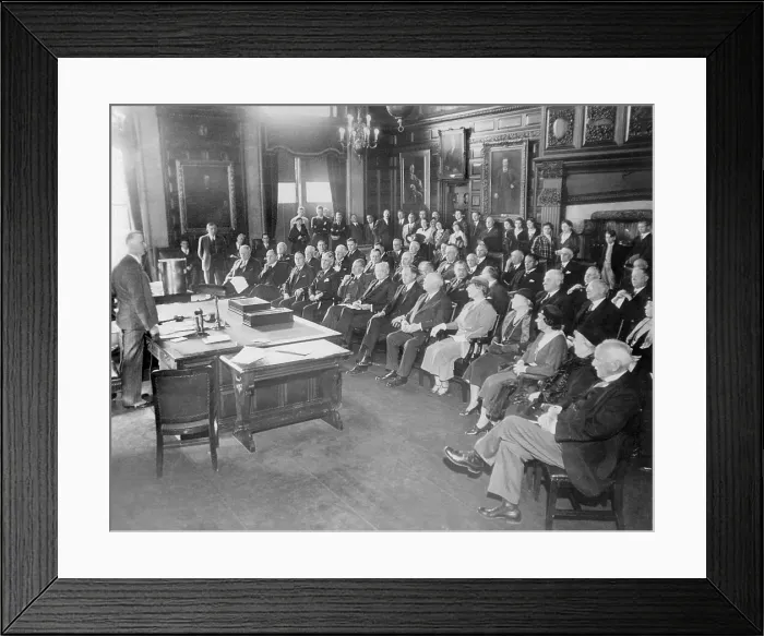 Framed Print : Electoral College Members Seated Together Framed Print : Electoral College Members Seated Together