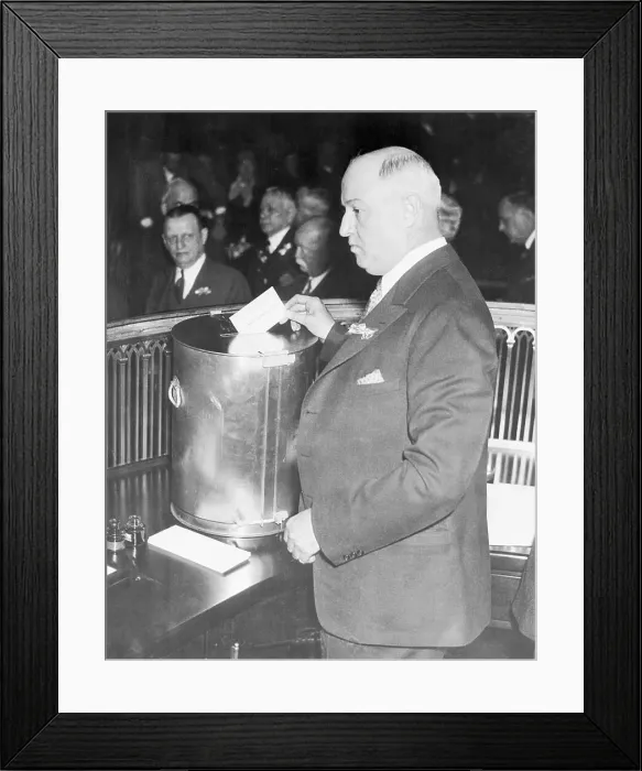 Framed Print : James Farley Casting His Vote Framed Print : James Farley Casting His Vote