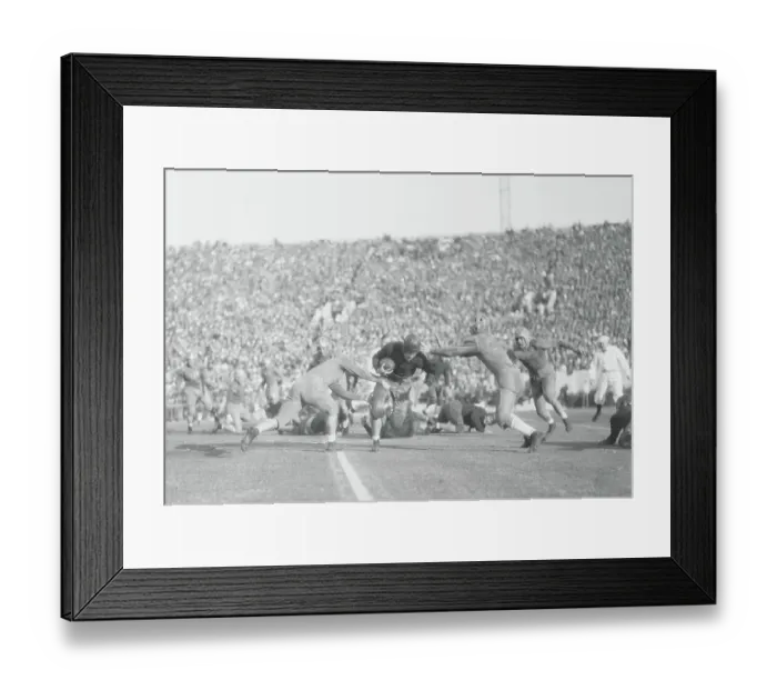 Framed Print : Homer Griffith Facing Tackles During Rose Bowl Game Framed Print : Homer Griffith Facing Tackles During Rose Bowl Game
